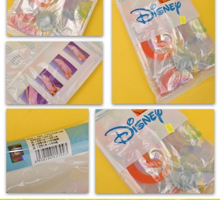 Disney抽真空壓縮袋套裝~$10