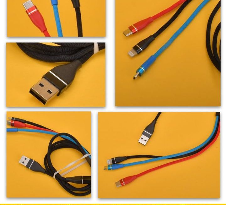 三合一數據充電線~$15