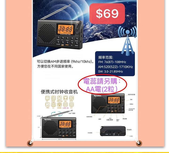 Ryramton多用途收音機~$69