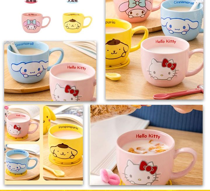 Sanrio 主題浮雕陶瓷杯 ~$29/隻