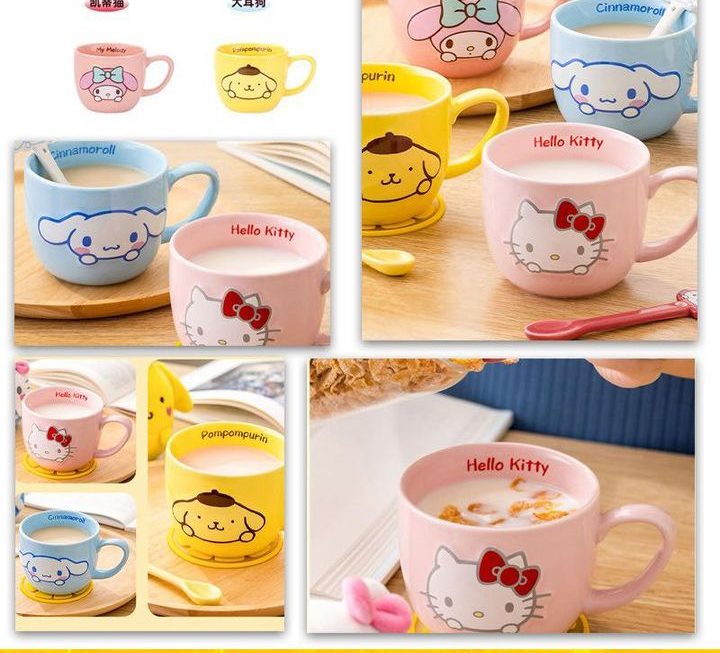Sanrio 主題浮雕陶瓷杯 ~$29/隻