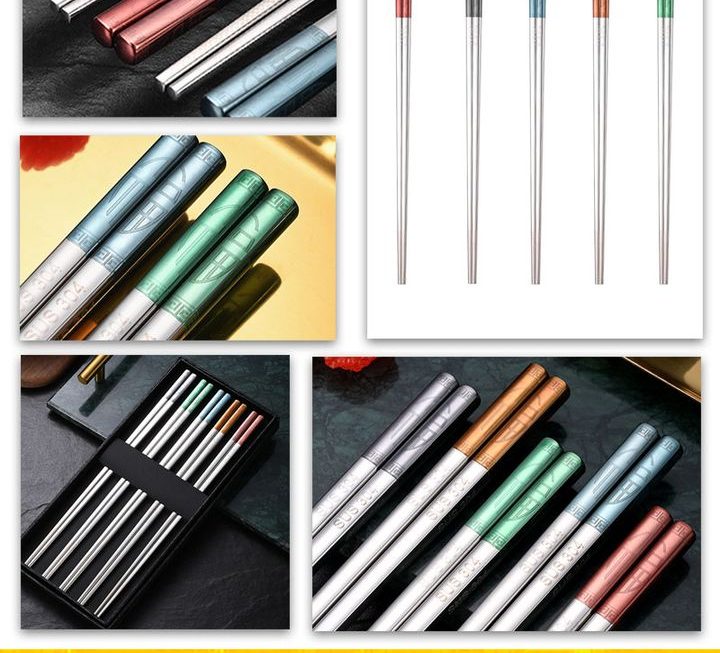 SUS 316不銹鋼筷子套裝~$39