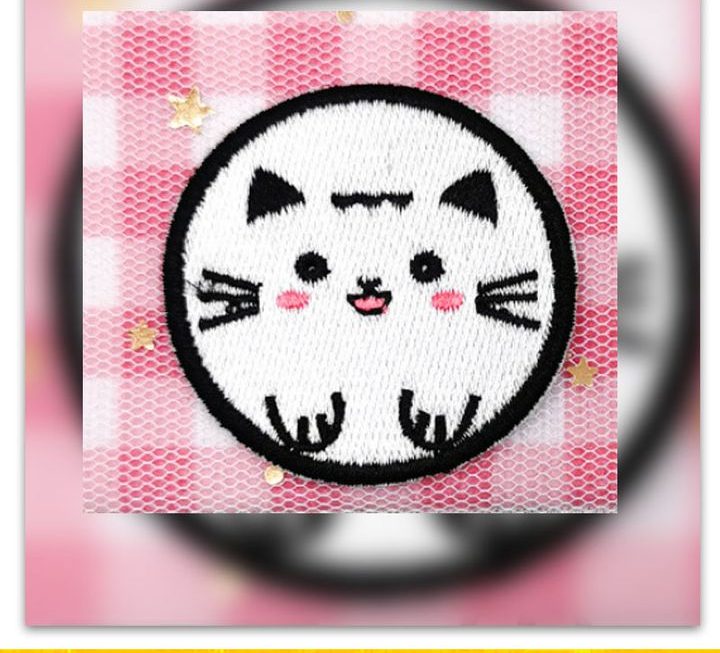貓咪圖案刺繡貼~$3/個