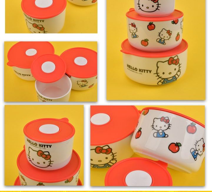 Sanrio Hello Kitty主題角色碗具套裝~$89