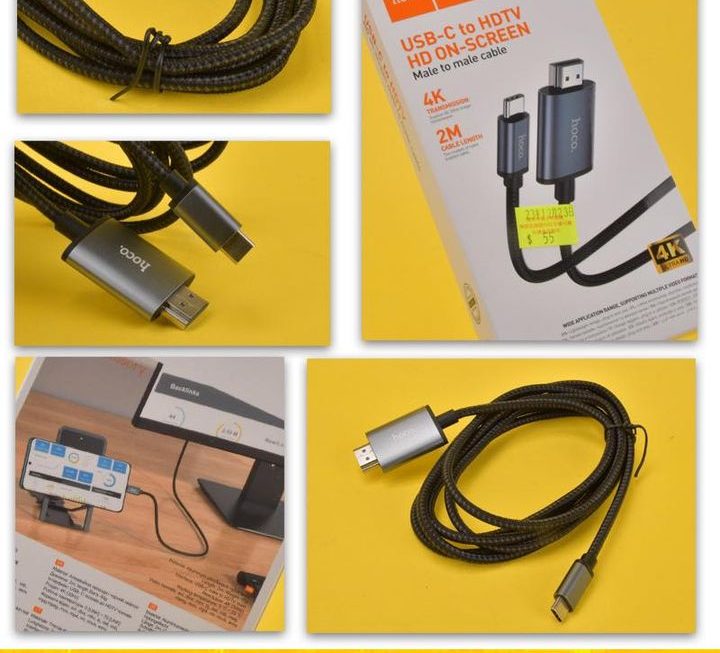 hoco USB Type C  轉HDMI 視頻線~$55