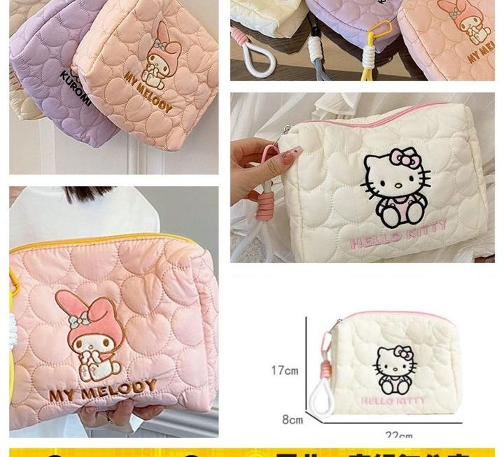 Sanrio 角色加厚化妝品收納袋~$29/款