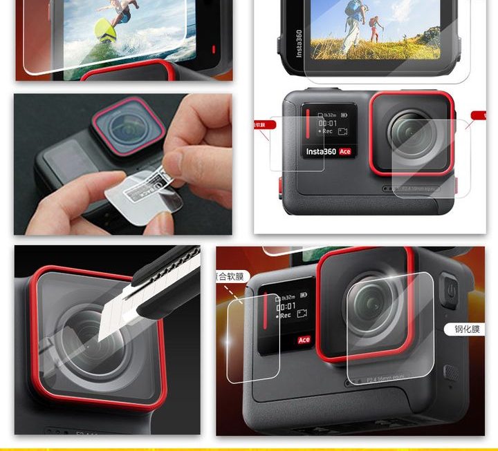 Insta360 Ace pro鋼化膜套裝~$15