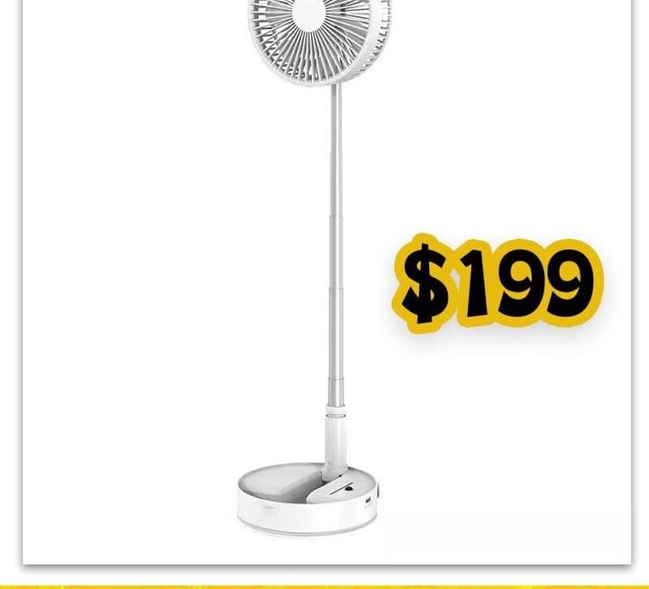 座枱搖頭連燈風扇~$199