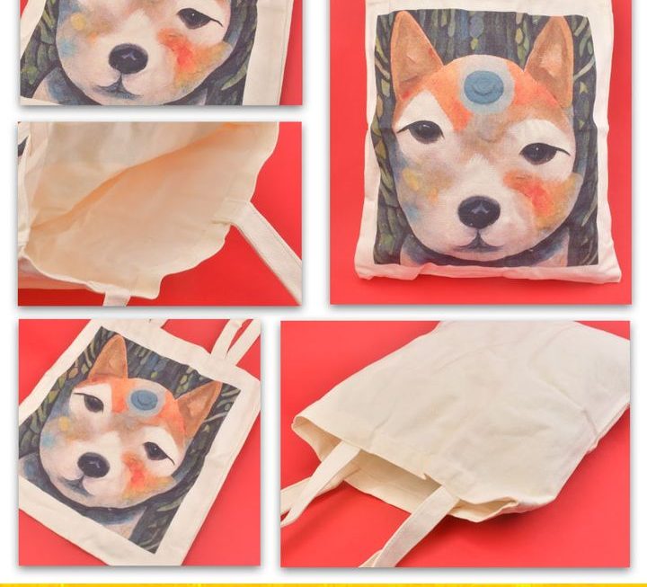 柴犬圖案手提環保袋~$5
