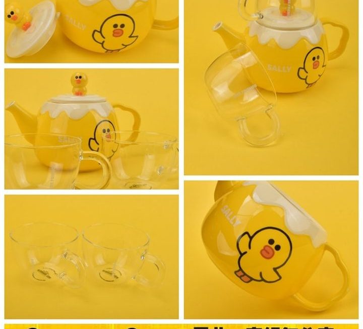 Line Friends 主題 Sally 茶壺套裝~$59【特價】