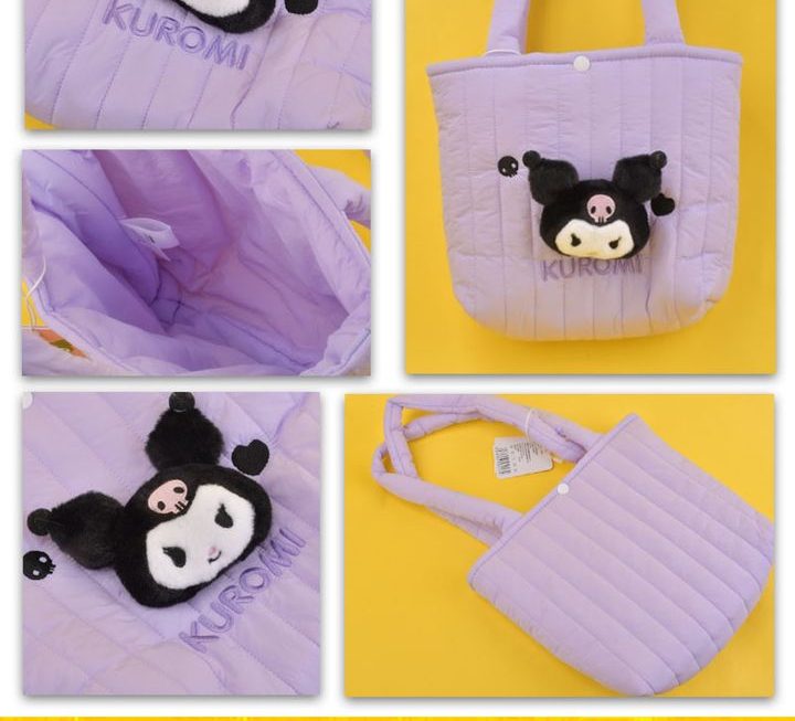 Sanrio Kuromi 立體公仔手挽袋~$39