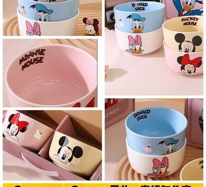 Disney主題圖案陶瓷碗套裝~$29【特價】