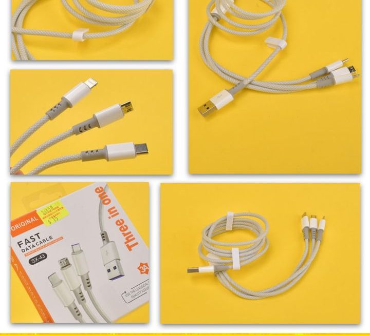 ORIGINAL.SX-43三合一數據充電線 ~$15