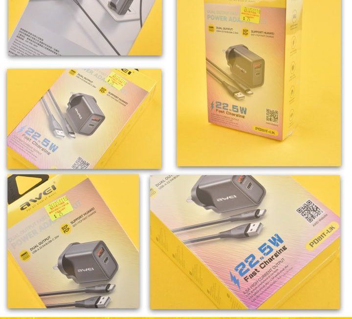 awei USB 充電火牛套裝 ~$25