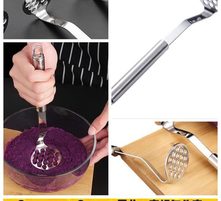 不銹鋼食物壓泥器~$9