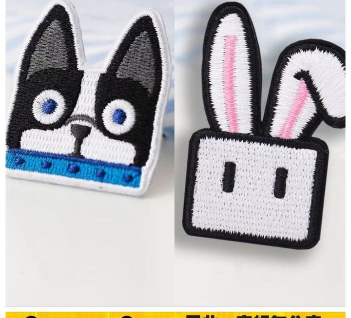 卡通圖案刺繡貼~$3/個