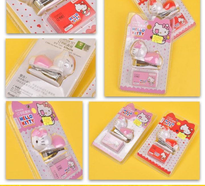 Hello Kitty釘書機連補充裝~$15/款