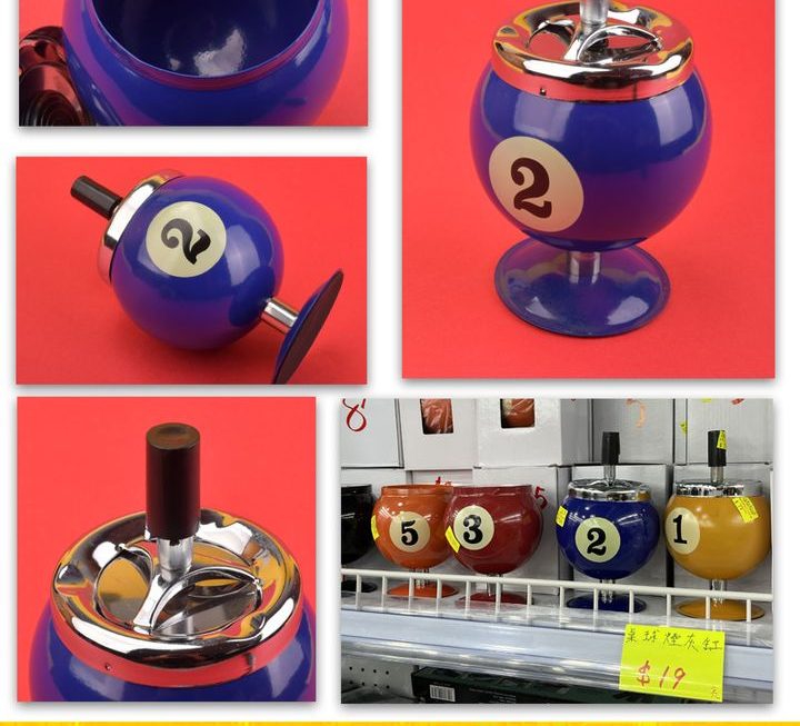 美式桌球波造型煙灰缸 ~$19