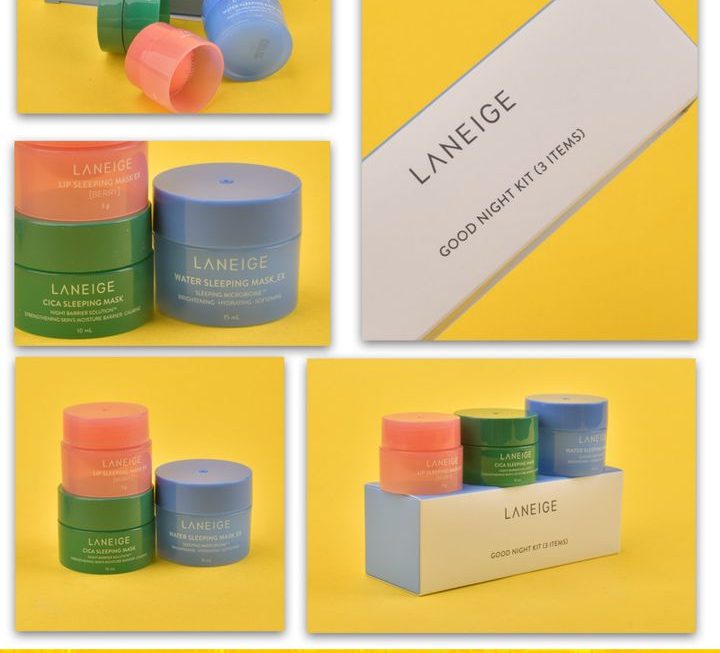 LANEIGE迷你晚安面膜唇膜套裝~$45