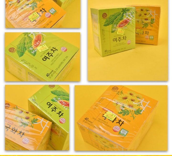 韓國songwon苦瓜茶~$29，菊花茶~$39