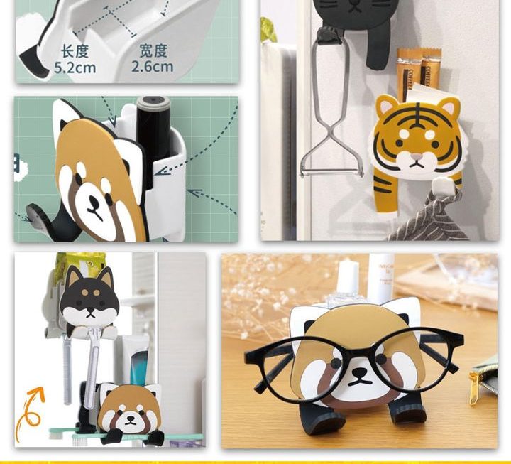 卡通動物收納盒掛勾架~$19