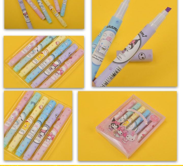 Sanrio 角色主題螢光筆套裝 ~$5