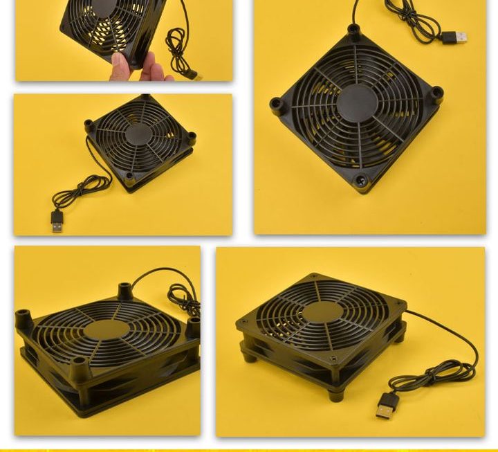 雙滾珠路由器電腦電器散熱單風扇~$15