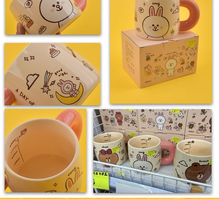 Line Friends 人物角色陶瓷杯 ~$39/隻