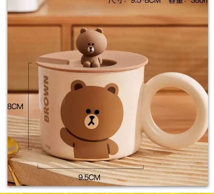 Line friends陶瓷水杯~$39/款