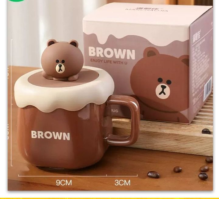 Line friends陶瓷水杯~$49