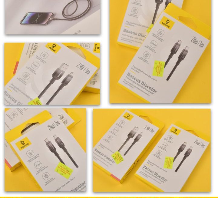 Baseus USB 數據充電線~$25/條