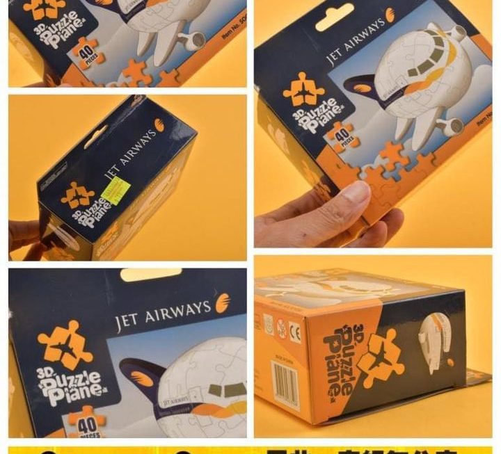 JET AIRWAYS砌圖飛機模型～$19