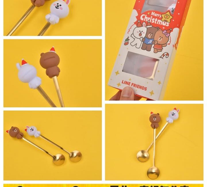 Line friends可愛聖誕造型餐具套裝~$35