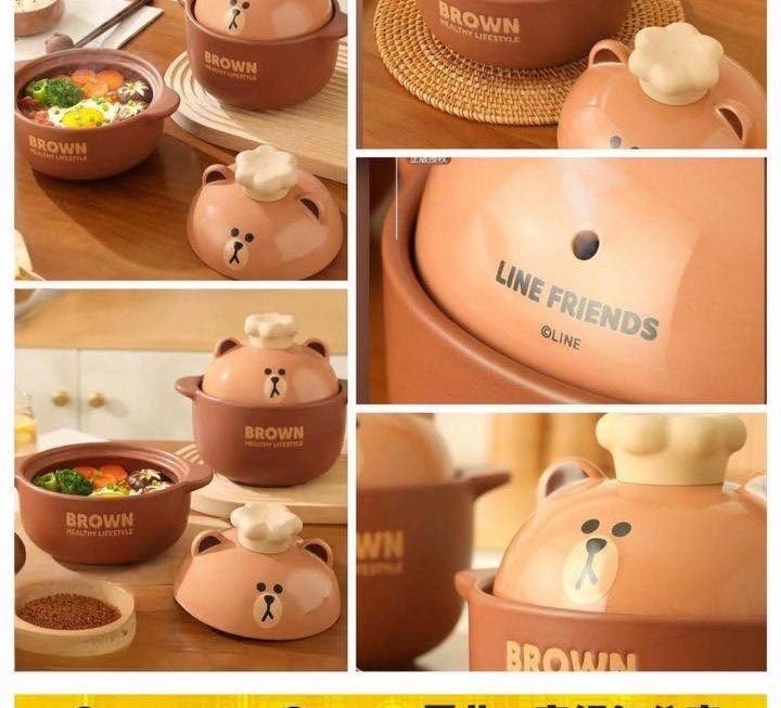 Line Friends – Brown陶瓷燉鍋 ~$129