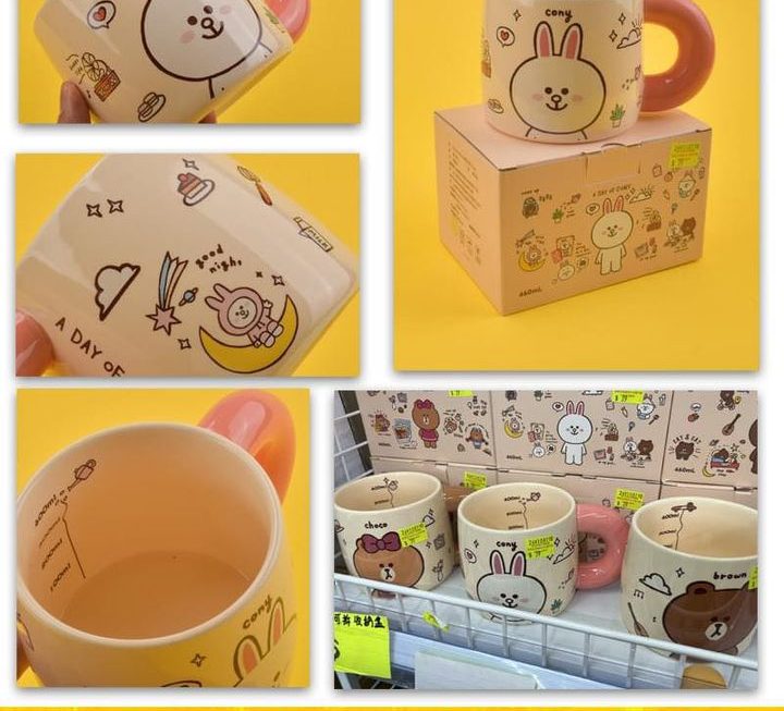 Line Friends 人物角色陶瓷杯 ~$39/隻