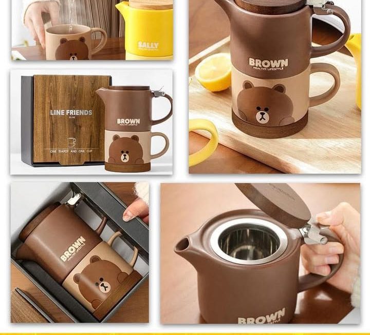 Line Friends茶壺套裝~$89