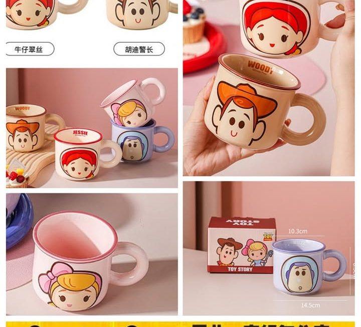Disney公仔陶瓷水杯~$29/款