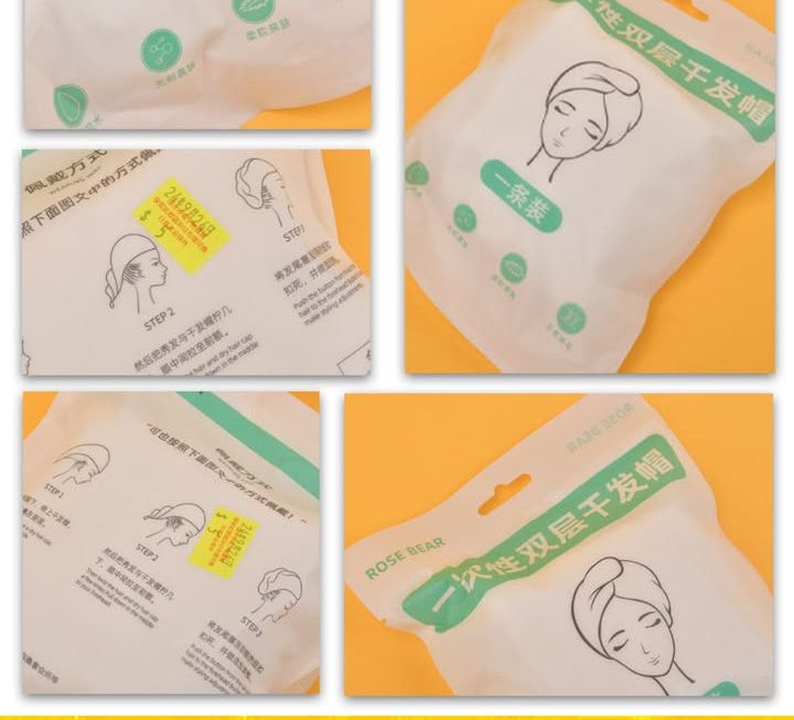 一次性吸水浴頭巾~$5