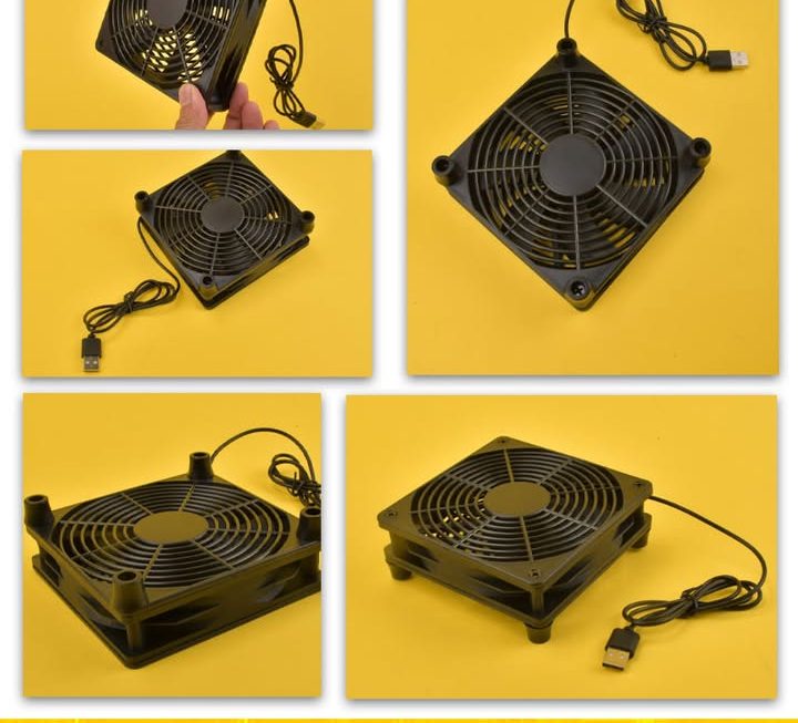 雙滾珠路由器電腦電器散熱單風扇~$15