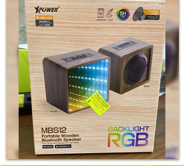 XPower.MBS12 4合1木製無線藍牙喇叭器~密碼FI
