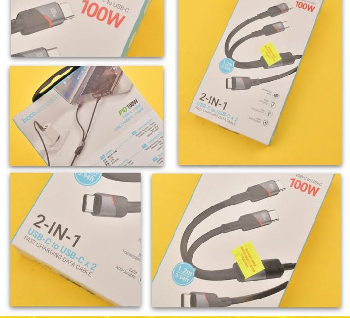 hoco.U139二合一數據充電線~$45