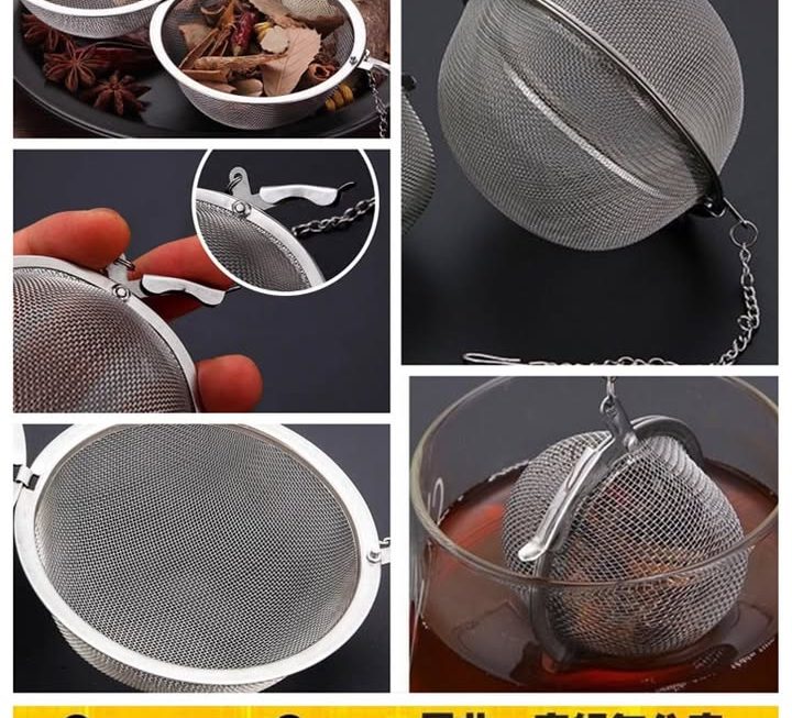 不鏽鋼泡茶隔球~$9