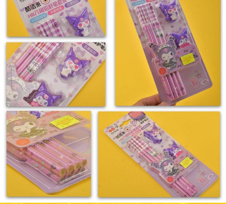 Kuromi六角鉛筆套裝~$19