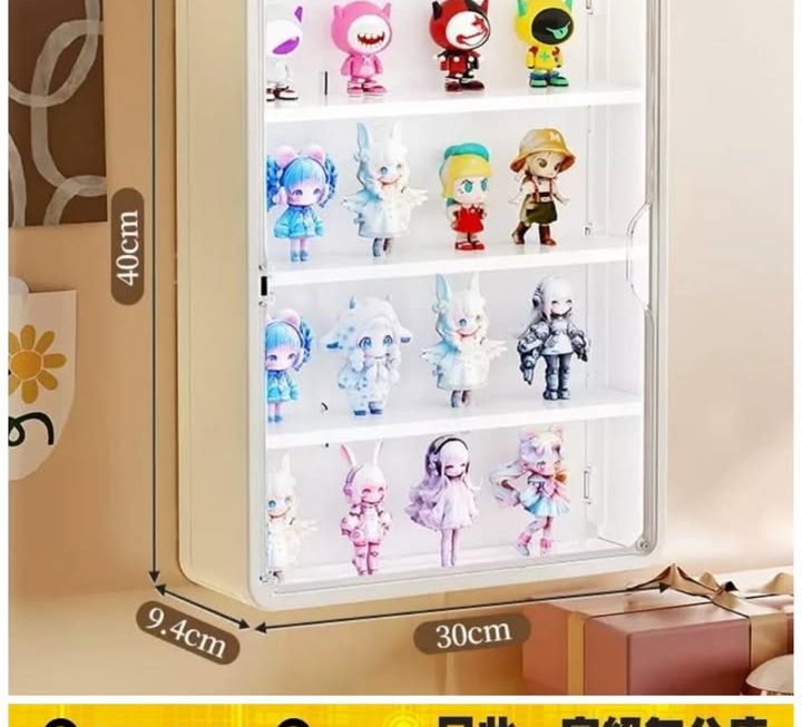 壁掛式模型展示 玩具收納盒~$39(大)，$29(細)