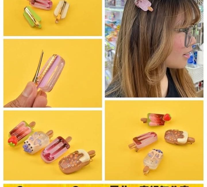 各款ice cream髮夾~$3/個