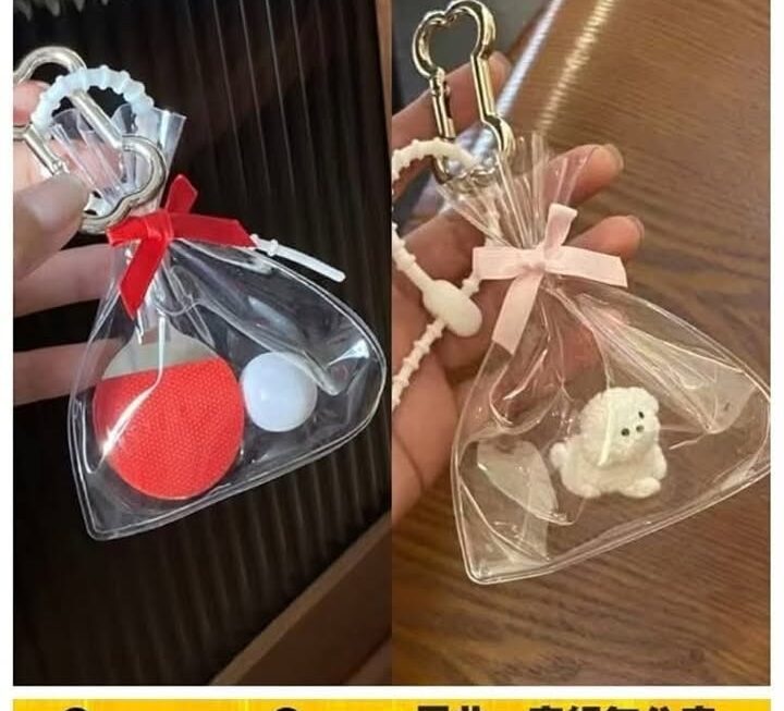 乒乓球/小狗掛飾袋~$15/款