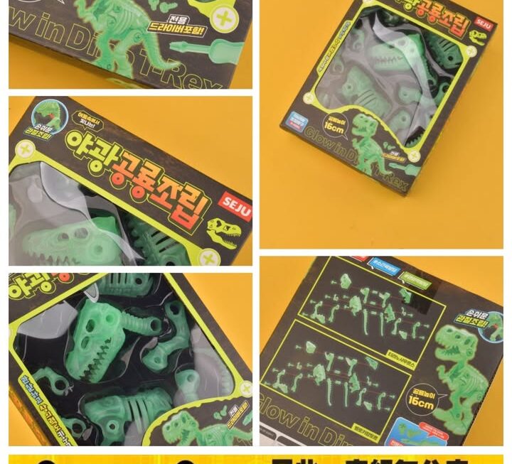夜光恐龍骨架組裝玩具~$45