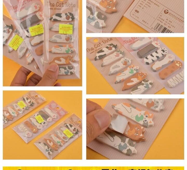 貓咪主題透memo紙套裝 ~$5包