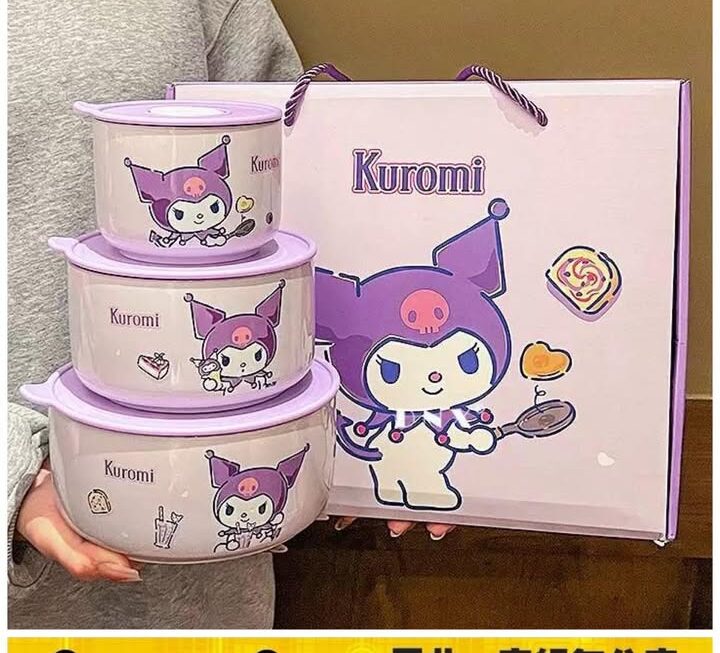 Sanrio Kuromi 陶瓷保鮮碗套裝~$69/套
