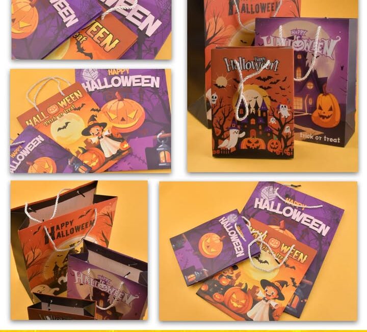 萬聖節主題精美禮物袋~$3細,$5中,$9大